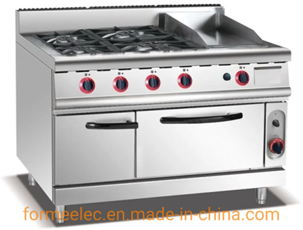 Western Kitchen Appliance Gas Combination Oven Gas Bain Marie with Cabinet