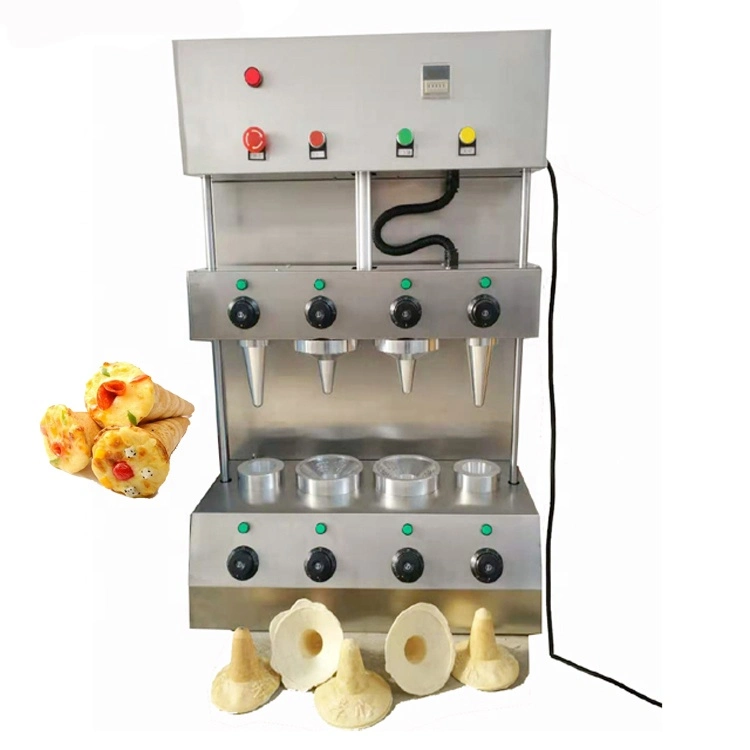 Factory Supply Automatic 4 Molds Pizza Cone Maker to Make Pizza Cone for Sale